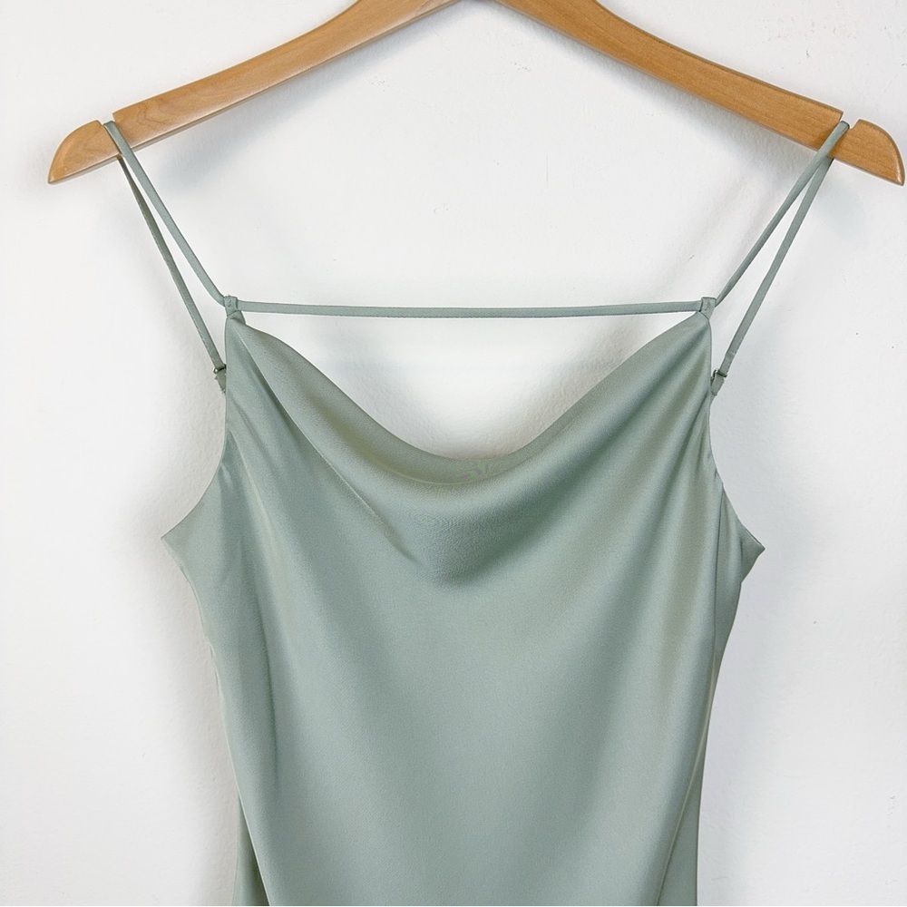 NWT J.ING Pistachio Draped Slip Midi Dress Size XS - Picture 5 of 8